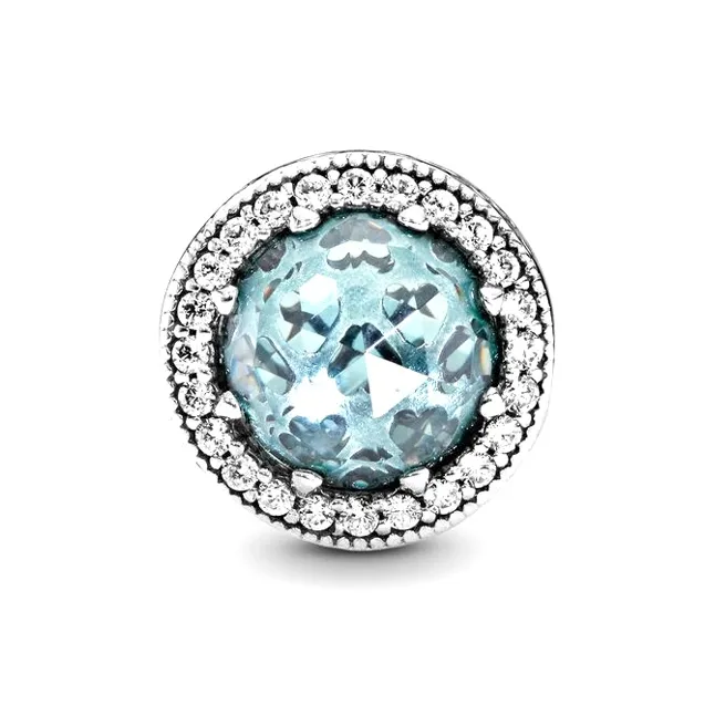 Pandora 925 Sterling Silver Pendants Women's Glacier Blue-0