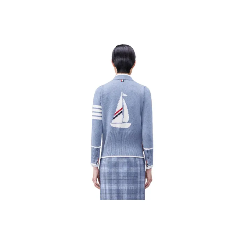 THOM BROWNE· Sweater Women's Sky Blue-3