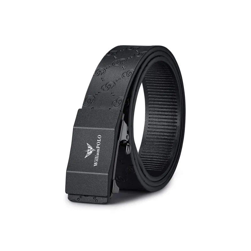 WilliamPOLO Surface Cow Split Leather/Sole Microfiber Leather Belts Men's 3.4cm Wide-0