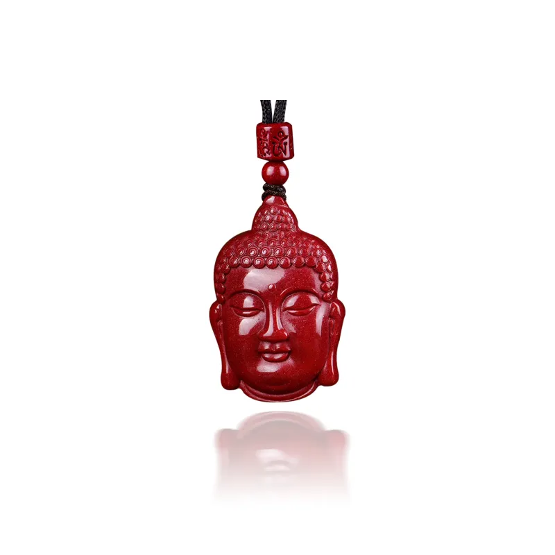 Moon Jewelry Reconstructed Cinnabar Necklaces Unisex-10