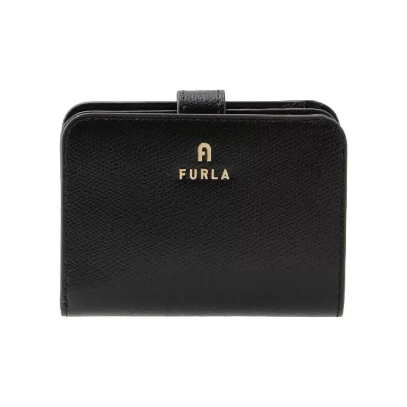 Furla Leather Wallet Trumpets Women's Black-0
