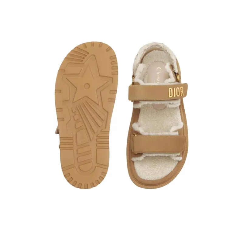 DIOR DiorAct Strap Sandals Women's Beige-4