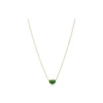 TIFFANY & CO. 18K Gold Green Jade Necklaces Women's Gold