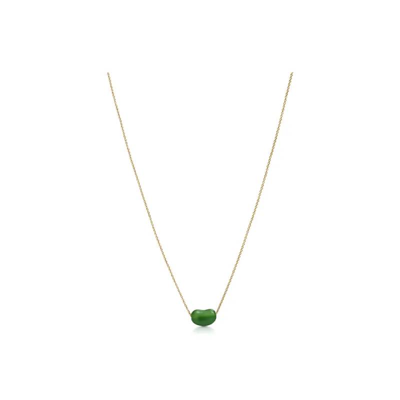 TIFFANY & CO. 18K Gold Green Jade Necklaces Women's Gold-0
