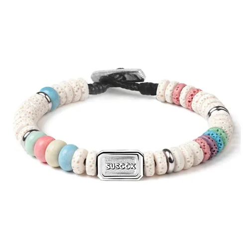 SUSOOK Volcanic Stone Bracelets Unisex White