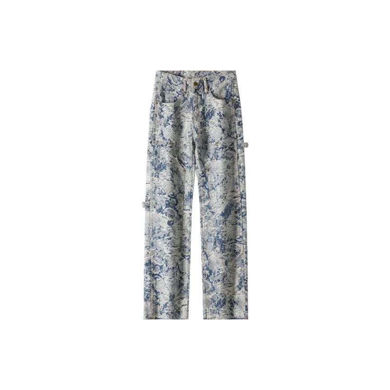 PAINT STAIN Jeans Unisex Jacquard Blue-8
