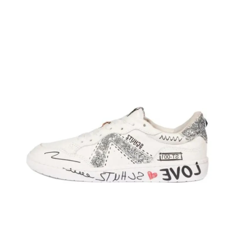 Schutz ST 001 Low-Top Skateboard Shoes Women's White-0
