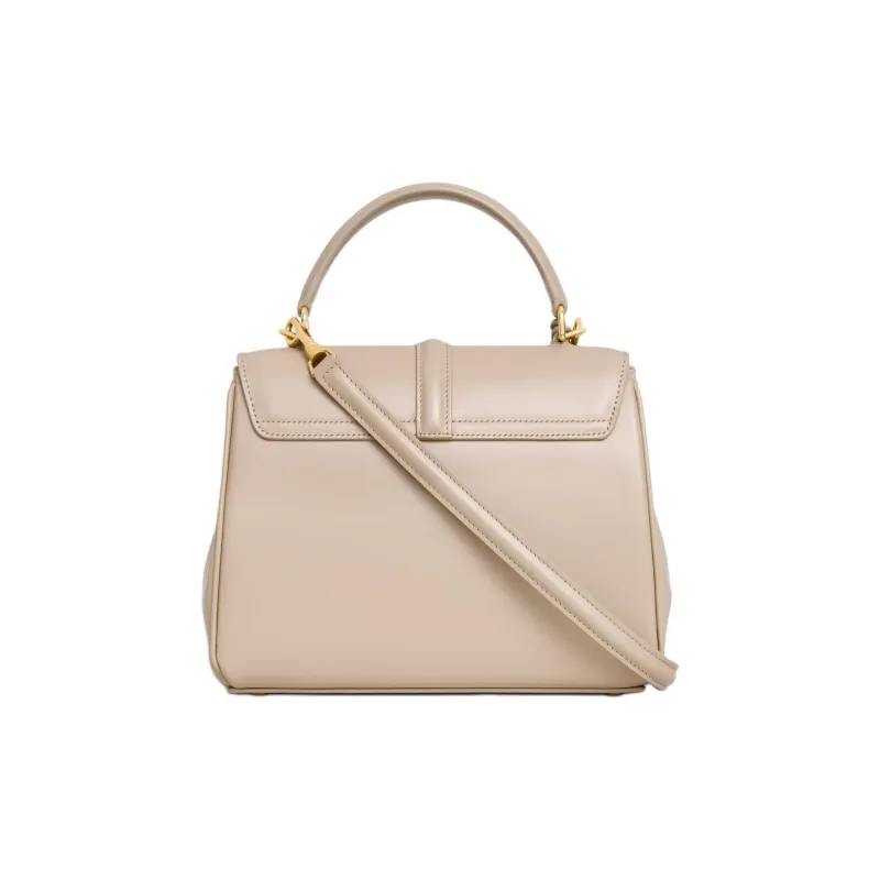 CELINE Calfskin Shoulder Bag, Crossbody Bag, Handbag Small Size Women's Light Beige-2