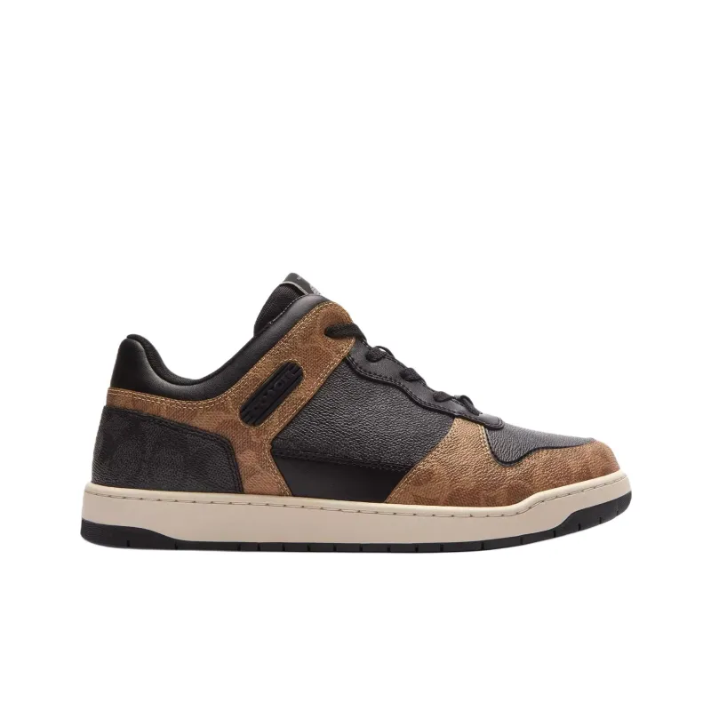 COACH Low Top Skateboard Shoes Men's Brown Black-1