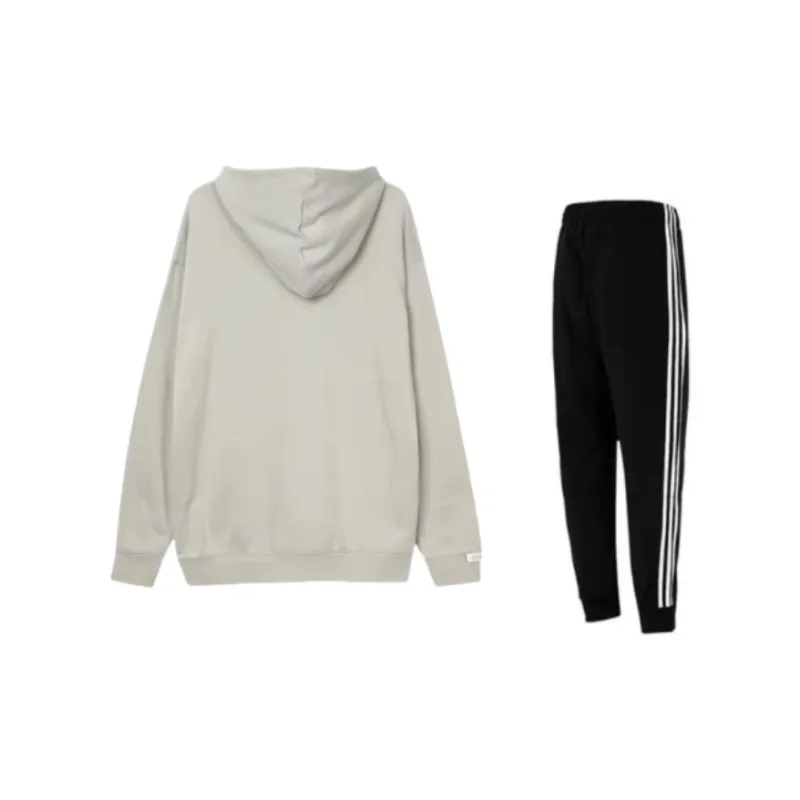 Adidas Sweat Hoodie Sweatshirt Set Unisex Metal Gray-1
