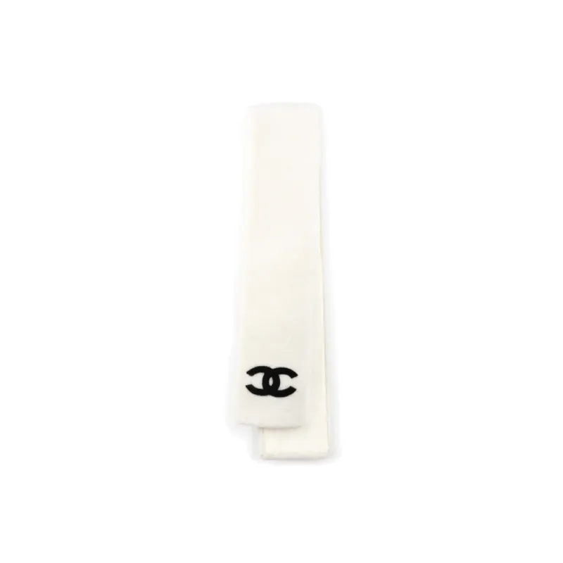 CHANEL Knit Scarves Women's Beige-1