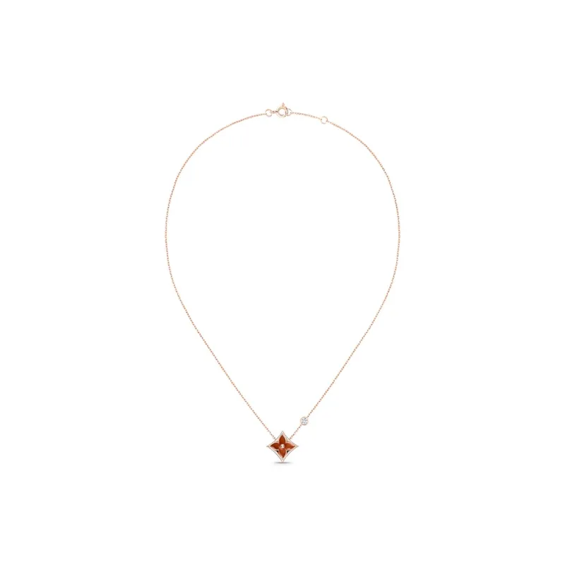 LOUIS VUITTON Color Blossom Bb Star Pendant Pink Gold Cornelian And Diamond-2