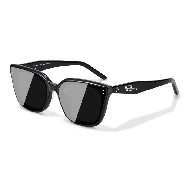 PULAIS Plate Frame Square Sunglasses Unisex-5