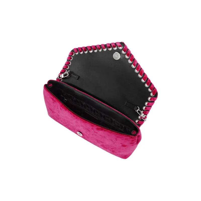 REBECCA MINKOFF Velvet Handbag Shoulder Bag Women's Bright Pink-2