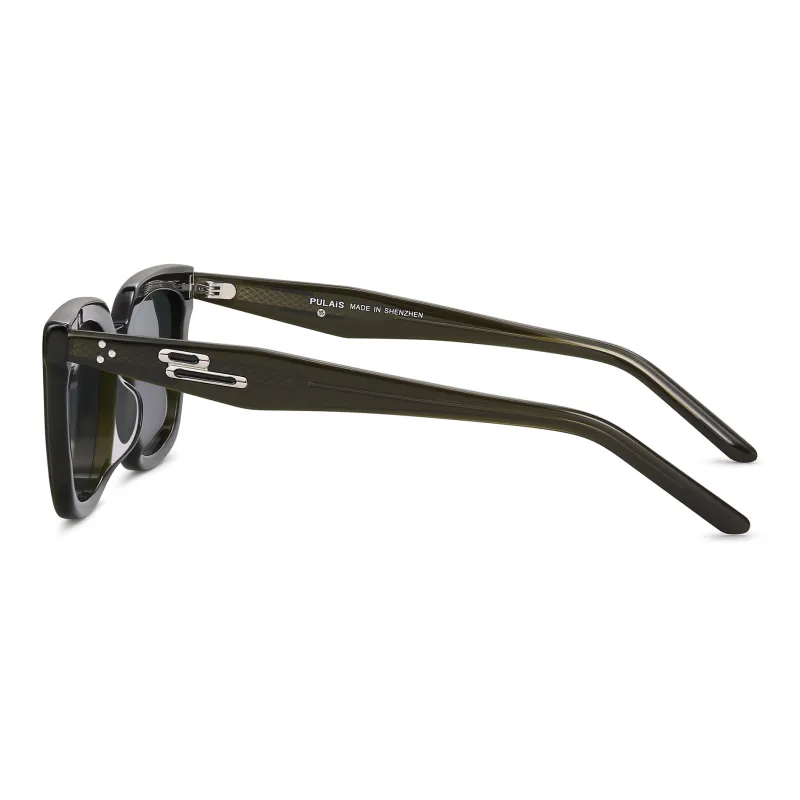 PULAIS Plate Frame Square Sunglasses Unisex-11