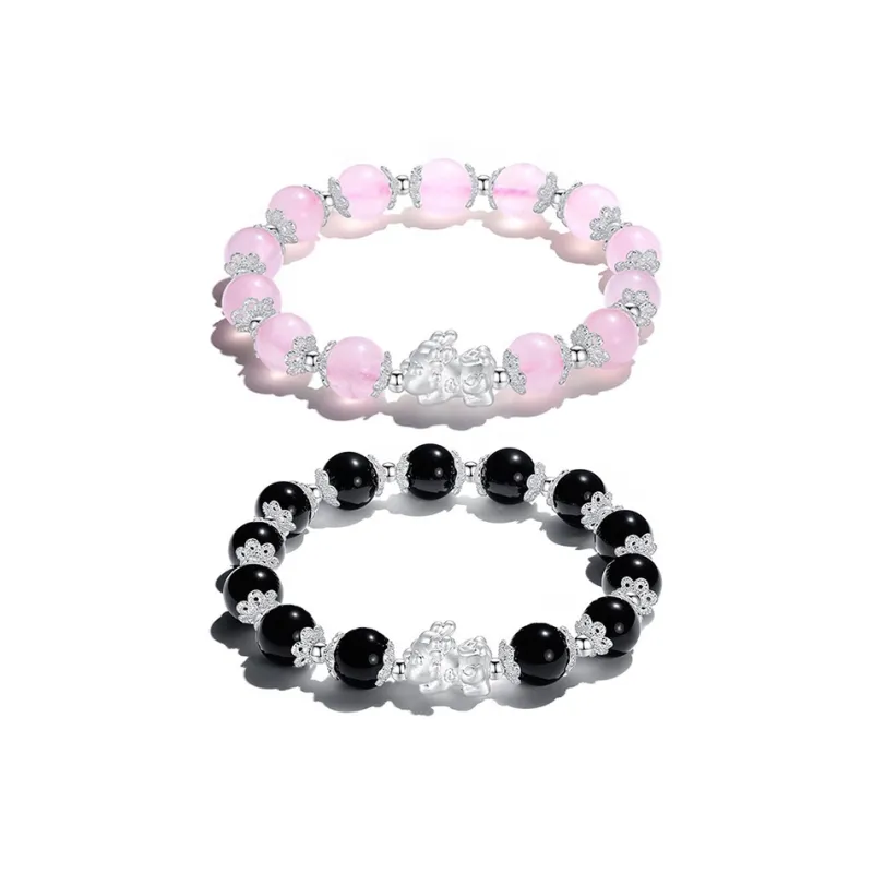 VIVIWELL Obsidian Jade Bracelets Unisex-6