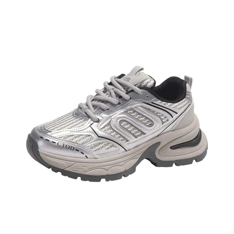 M.M Party Shock Absorbers With Slip Resistant And Abrasion Resistant Properties Low Top Chunky Sneakers Women's-1