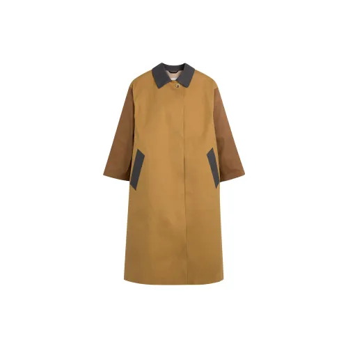 Mackintosh Coats Women's Mustard Yellow Marine Blue