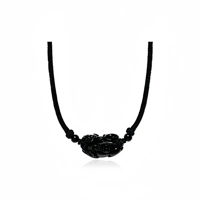 Noritake Obsidian Jade Necklaces Unisex-0