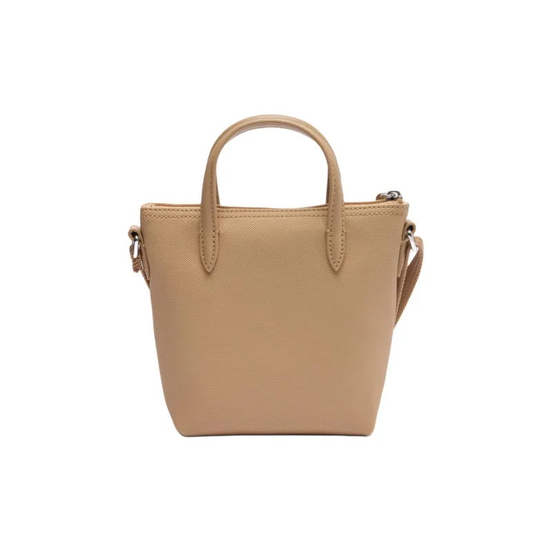 LACOSTE PVC Tote Bag, Shopping Bag, Shoulder Bag, Crossbody Bag, Handbag Mini Women's Beige-1