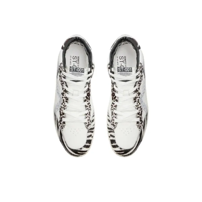 Schutz TÊNIS High-Top Skateboard Shoes Women's White-4