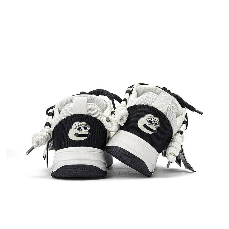 Pepe The Frog Slip Resistant, Abrasion Resistant, Lightweight, Breathable, Height Increasing Skateboard Shoes Unisex-10
