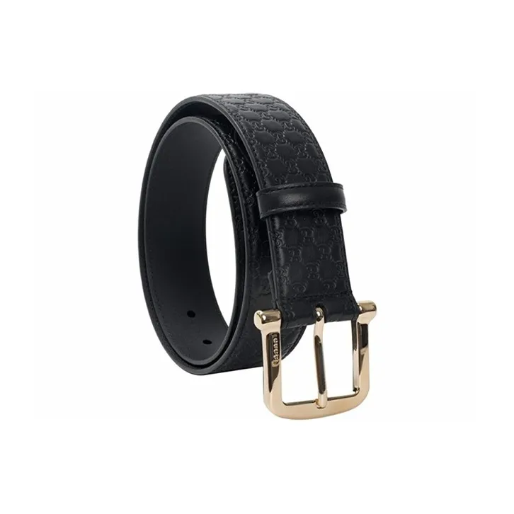 GUCCI Leather Belts Men Black-3