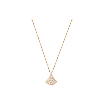 BVLGARI 2010s 18K Rose Gold Diva's Dream Diamond Necklace