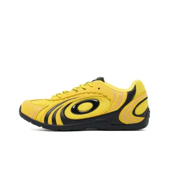 OLD ORDER Thin Sole Shoes Lightweight Anti Slip Low Top Casual Shoes Women's Black Yellow