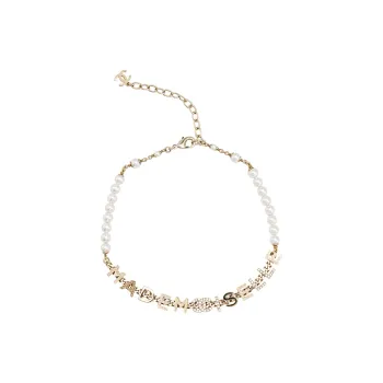 CHANEL Necklaces Women's Gold