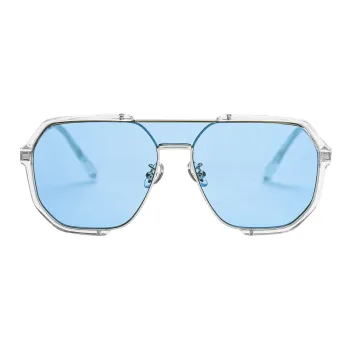YANLE Metal Irregular Shape Sunglasses Unisex