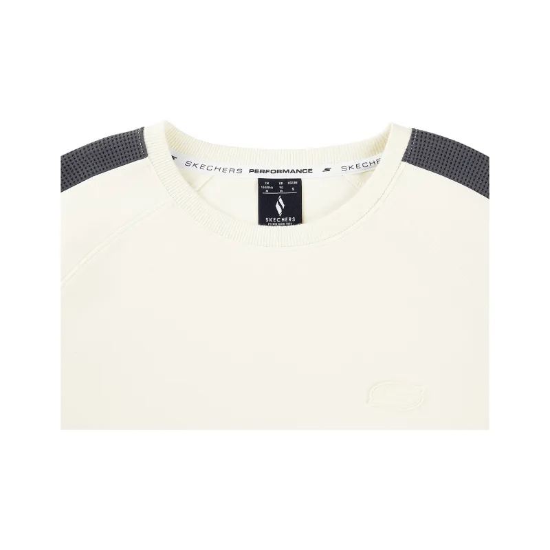 Skechers Basic Sports Series Sweatshirt Women's Cream Beige White-3