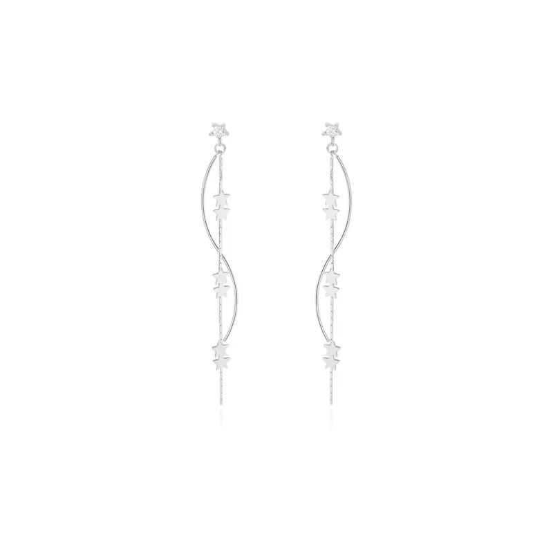 7℃ S925 Silver Drop Earrings Women's-0