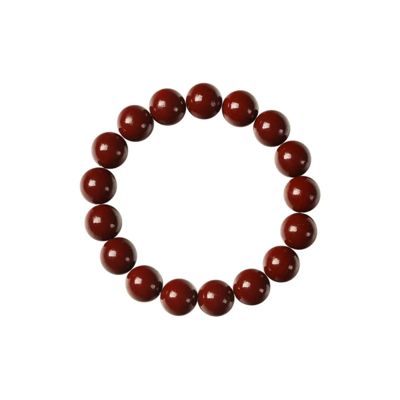 Kowloonko Reconstructed Cinnabar Jade Bracelets Unisex-3