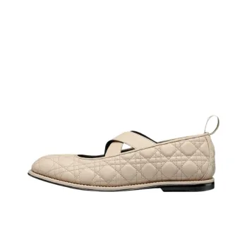 DIOR Tendu Flat Mary Jane Shoes Men's Beige