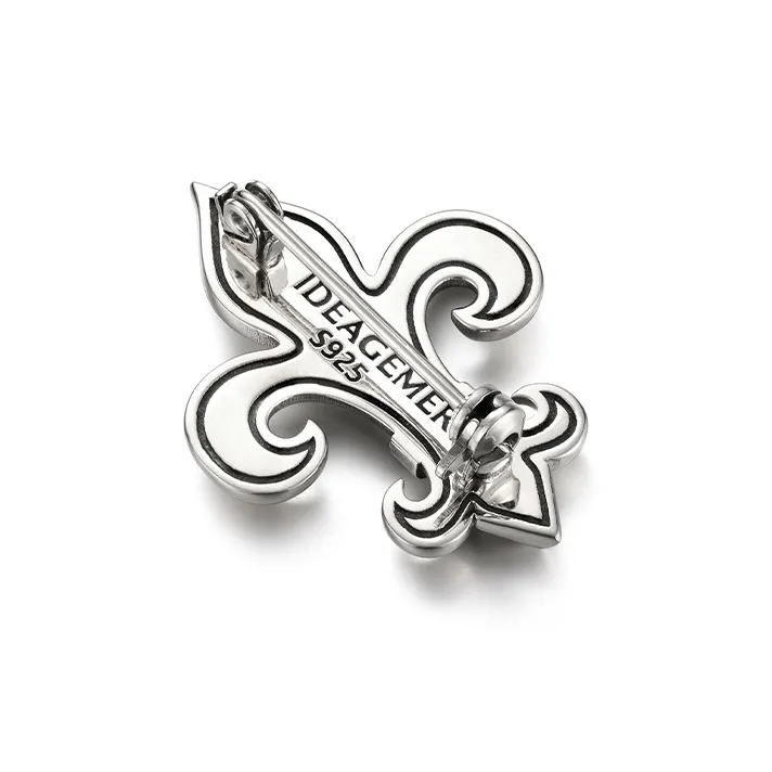 IDEAGEMER 925 Sterling Silver Brooches Men's-1