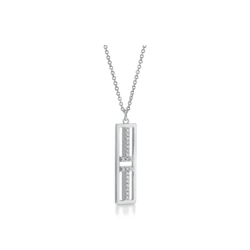 TIFFANY & CO. T Necklaces Unisex Silver