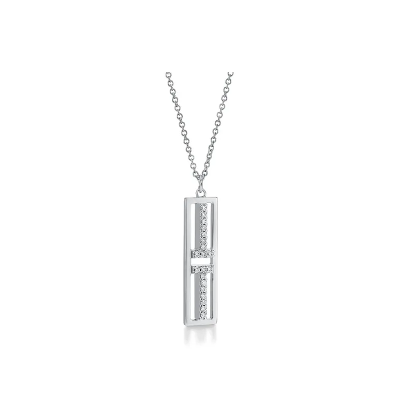 TIFFANY & CO. T Necklaces Unisex Silver-0