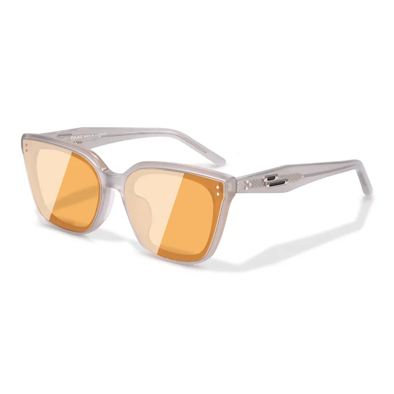 PULAIS Plate Frame Square Sunglasses Unisex-13