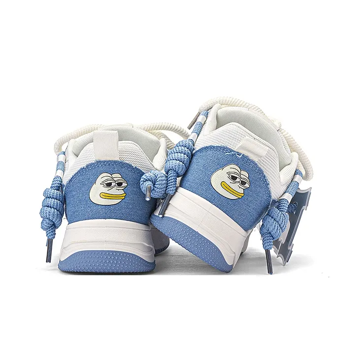 Pepe The Frog Slip Resistant, Abrasion Resistant, Lightweight, Breathable, Height Increasing Skateboard Shoes Unisex-3