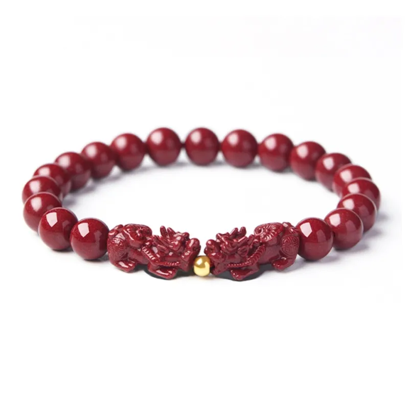 The Thousand Seals Family Reconstructed Cinnabar Jade Bracelets Unisex-8