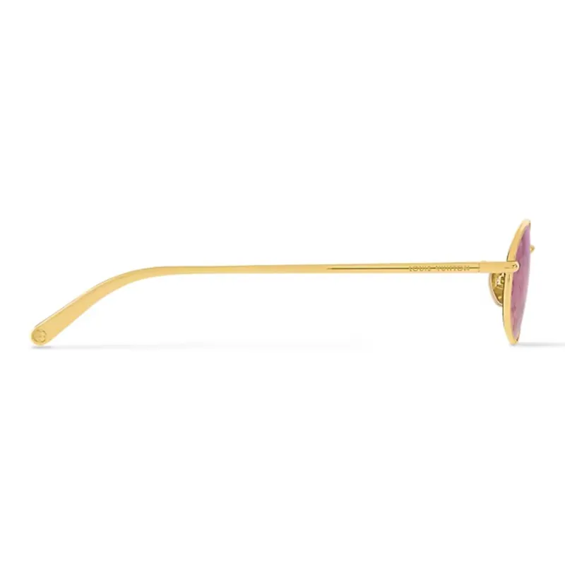 LOUIS VUITTON Oval Sunglasses Women's Gold-3