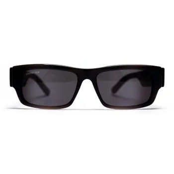 Balenciaga Square Frame Recycled Acetate Sunglasses Havana/Havana/Green