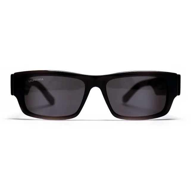 Balenciaga Square Frame Recycled Acetate Sunglasses Havana/Havana/Green-0