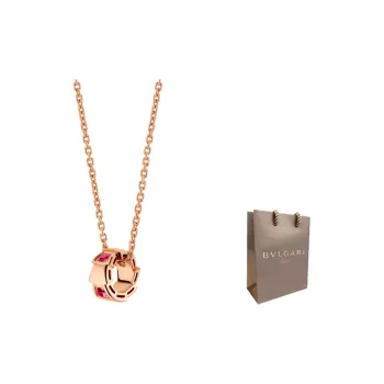 BVLGARI Serpenti Series 18K Rose Gold Necklaces Unisex