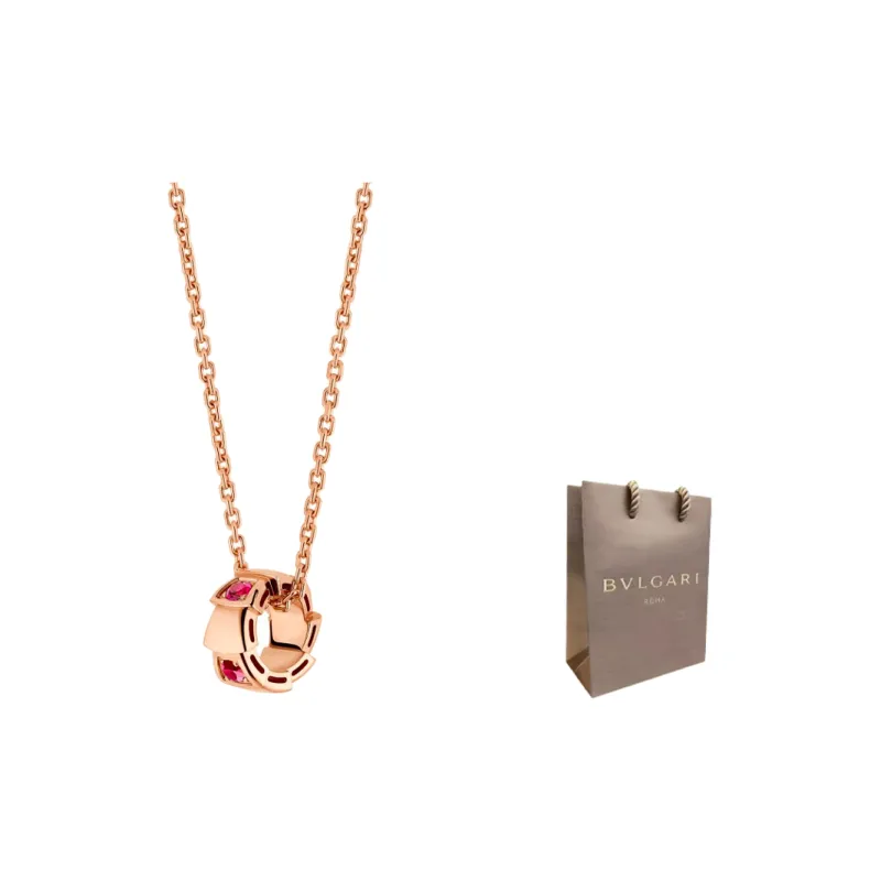BVLGARI Serpenti Series 18K Rose Gold Necklaces Unisex-1