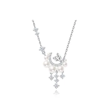 FANCI S925 Silver Set With Gemstones Necklaces Women's Gold Silver