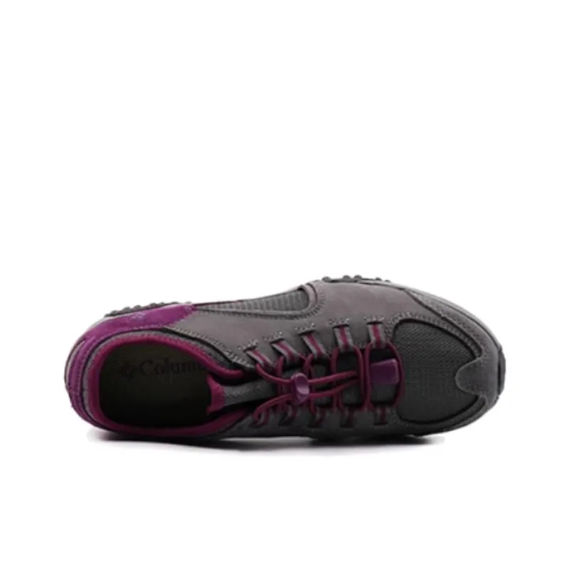 Columbia Anti Slip Wear Resistant Low Top Hiking Shoes Women's Gray Purple-2