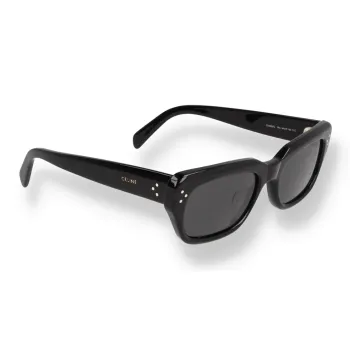 CELINE Acetate Square Sunglasses Unisex Black