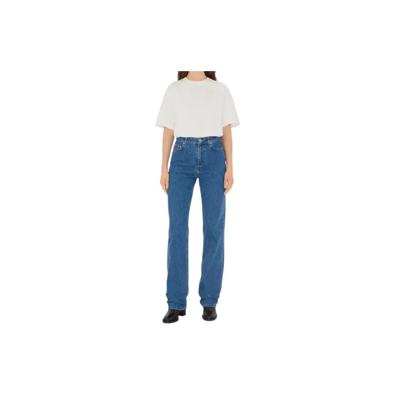 Burberry High Waisted Straight Leg Jeans 'Classic Blue'-2